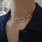 Altın Yıldız Zincir Kolye 40 cm thumbnail 4