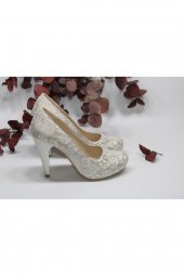 YÜKSEK TOPUKLU  11CM TOPUK 2CM GİZLİ PLATFORM BOYU ABİYE AYAKKABI - 12