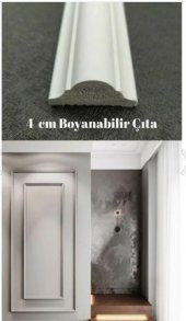 Renkli Duvarlar Dekoratif Boyanabilir Duvar Çıtası 4 cm x 240cm 4 adet - 1