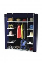 Teknor Çift Yandan Raflı Bez Dolap Lacivert - 1