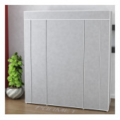 UNL Çift Yandan Raflı Bez Dolap Gri Kaliteli Plastik Profil - 2