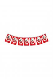 TÜRK BAYRAĞI KAĞIT İPLİ SIRALI ATA 50Lİ 3 M 6CM X 11CM - 1