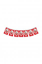 TÜRK BAYRAĞI KAĞIT İPLİ SIRALI ATA 50Lİ 3 M 6CM X 11CM - 2