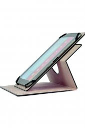 10.2 Inc Pembe Tablet Kılıfı 360° Dönebilen Stantlı Universal Tam Koruma - 4