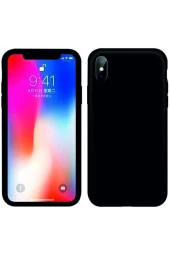 IPhone XS Siyah Silikon Rubber Kılıf Arka Kapak - 1
