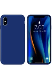IPhone XS Max Lacivert Silikon Rubber Kılıf Arka Kapak thumbnail 2