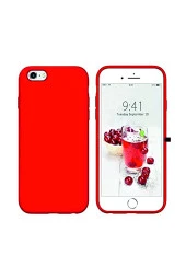 IPhone 7 Kırmızı Silikon Rubber Kılıf Arka Kapak thumbnail 1