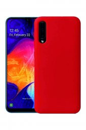 Samsung Galaxy A70s Kırmızı Silikon Rubber Kılıf Arka Kapak - 2