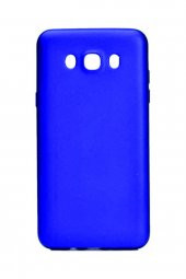 Samsung Galaxy J7 Mavi Silikon Rubber Kılıf Arka Kapak - 1