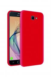 Samsung Galaxy J7 Prime Kırmızı Silikon Rubber Kılıf Arka Kapak - 2