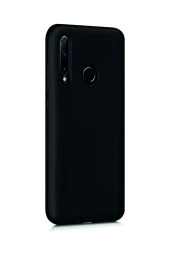 Huawei Y6P Siyah Silikon Rubber Kılıf Arka Kapak - 1