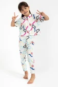 Roly Poly 2786 Garson Love Krem Kız Çocuk Gömlek Pijama Takımı - 3