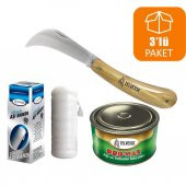 Burcu Aşı Bıçağı 19 cm + Aşı Macunu + Aşı Bandı (3lü Paket) - 1