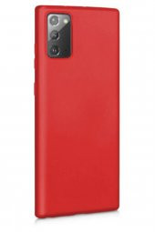 Samsung Galaxy Note 20 Kırmızı Silikon Rubber Kılıf Arka Kapak - 1