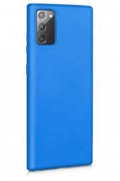 Samsung Galaxy Note 20 Mavi Silikon Rubber Kılıf Arka Kapak - 2