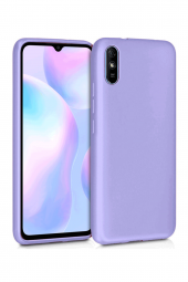Xiaomi Redmi 9A Lila Silikon Rubber Kılıf Arka Kapak - 1