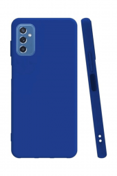 Samsung Galaxy M52 5G Mavi Silikon Rubber Kılıf Arka Kapak - 2