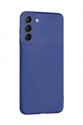 Samsung Galaxy S21 FE Mavi Silikon Rubber Kılıf Arka Kapak - 1
