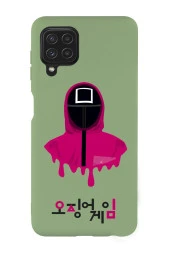 Galaxy M22 Uyumlu Squid Game Desenli Premium Silikonlu Lansman Telefon Kılıfı - 1