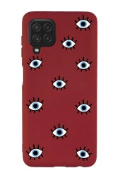 Galaxy M32 Uyumlu Nazar Gözler Desenli Premium Silikonlu Lansman Telefon Kılıfı - 3