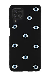 Galaxy M32 Uyumlu Nazar Gözler Desenli Premium Silikonlu Lansman Telefon Kılıfı - 5