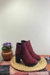 Kadın Süet Topuklu Bot - 5