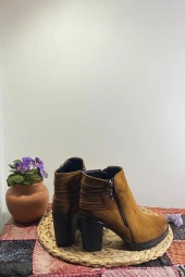 Kadın Süet Topuklu Bot - 11