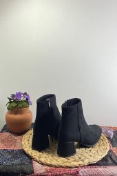 Siyah Kadın  Topuklu  Bot - 3