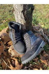 HAKİKİ DERİ OUTDOOR-TREKKİNG BOT SÜET SİYAH&LACİVERT - 2