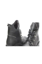 HAKİKİ DERİ KALIN ALÇAK TOPUKLU ARKASI FERMUAR DESENLİ BAĞCIKLI F. POSTAL BOT - 7