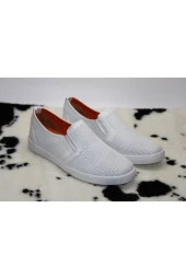 LADYPARK HAKİKİ DERİ DÜZ TABAN BASKILI BAĞSIZ GÜNLÜK ÇARIK AYAKKABI - 5