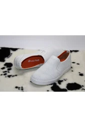 LADYPARK HAKİKİ DERİ DÜZ TABAN BASKILI BAĞSIZ GÜNLÜK ÇARIK AYAKKABI - 6