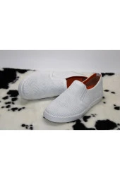 LADYPARK HAKİKİ DERİ DÜZ TABAN BASKILI BAĞSIZ GÜNLÜK ÇARIK AYAKKABI - 8