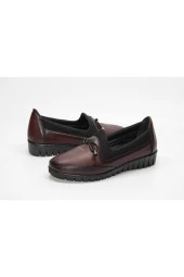 HANIMCA HAKİKİ DERİ TAM ORTOPEDİK DÜZ TABAN ÖNÜ FİYONKLU AYAKKABI - 2