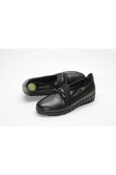 HANIMCA HAKİKİ DERİ TAM ORTOPEDİK DÜZ TABAN ÖNÜ FİYONKLU AYAKKABI - 5