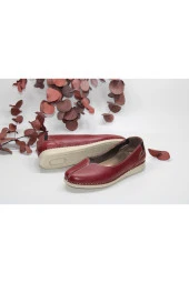 MARYJANE HAKİKİDERİ DÜZ TABAN POLİÜRETAN HAFİF TABAN GÜNLÜK RAHAT AYAKKABI - 2