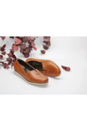 MARYJANE HAKİKİDERİ DÜZ TABAN POLİÜRETAN HAFİF TABAN GÜNLÜK RAHAT AYAKKABI - 5