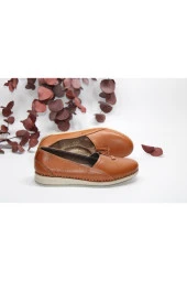 MARYJANE HAKİKİDERİ DÜZ TABAN POLİÜRETAN HAFİF TABAN GÜNLÜK RAHAT AYAKKABI - 7