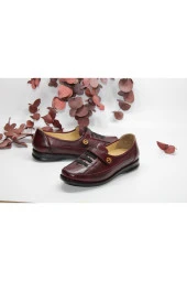 MARYJANE HAKİKİ DERİ DÜZ TABAN LASTİKLİ CIRTLI GÜNLÜK RAHAT AYAKKABI - 3