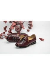 MARYJANE HAKİKİ DERİ DÜZ TABAN LASTİKLİ CIRTLI GÜNLÜK RAHAT AYAKKABI - 4