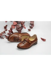 MARYJANE HAKİKİ DERİ DÜZ TABAN LASTİKLİ CIRTLI GÜNLÜK RAHAT AYAKKABI - 6