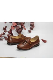 MARYJANE HAKİKİ DERİ DÜZ TABAN LASTİKLİ CIRTLI GÜNLÜK RAHAT AYAKKABI - 7