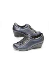 MND HAKİKİDERİ  DOLGU TABAN LASTİK BAĞCIKLI KOLAY GİYİM GÜNLÜK AYAKKABI - 4