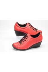 MND HAKİKİDERİ  DOLGU TABAN LASTİK BAĞCIKLI KOLAY GİYİM GÜNLÜK AYAKKABI - 8