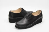 HANIMCA Kadın Lastikli Siyah Rahat  Tabanlı Hakiki Deri Ayakkabı - 11