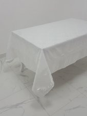 Finezza Catherina Lüx Dantelli Monoray Kumaş Beyaz Masa Örtüsü 170x330 cm - 998 - 2