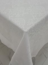 Finezza Catherina Lüx Dantelli Monoray Kumaş Beyaz Masa Örtüsü 170x330 cm - 998 - 3