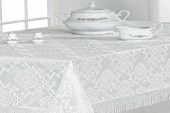 Finezza Catherina Lüx Dantelli Monoray Kumaş Krem Masa Örtüsü 170x230 cm - 999 - 4