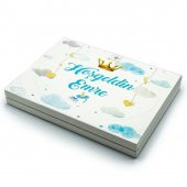 Erkek Bebek Çikolatası 84 Adet Madlen Çikolata Kral Tacı - 2