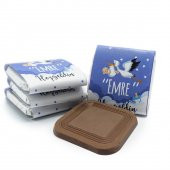 Erkek Bebek Çikolatası 48 Adet Madlen Çikolata Leylek thumbnail 4